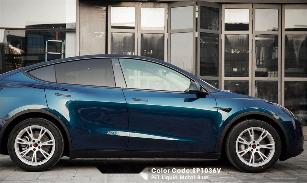 PET Liquid Metal Blue Vinyl image 7
