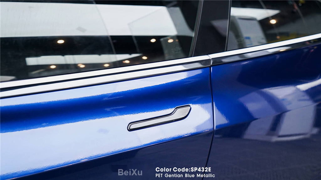 PET Gentian Blue Metallic Vinyl image 8