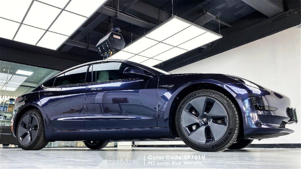 PET Lunar Blue Metallic Vinyl image 3
