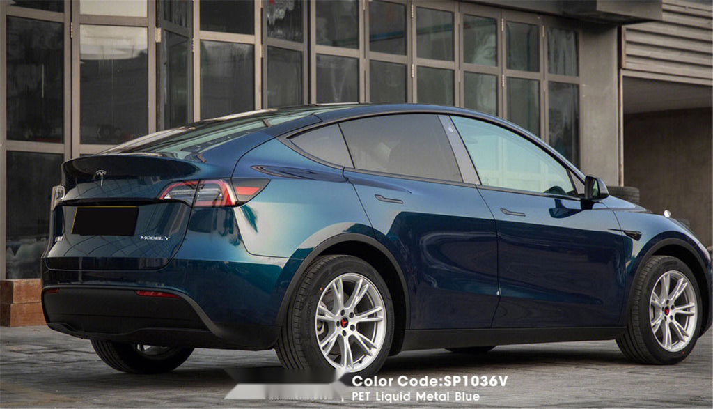 PET Liquid Metal Blue Vinyl image 3