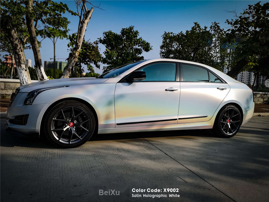 Satin Holographic White Vinyl alternate view