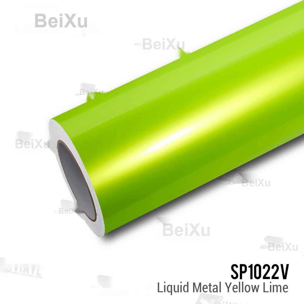 PET Liquid Metal Yellow Lime Vinyl