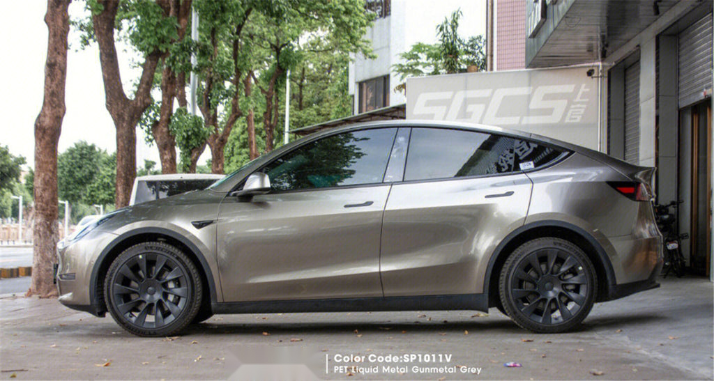 PET Liquid Metal Gunmetal Grey Vinyl image 7