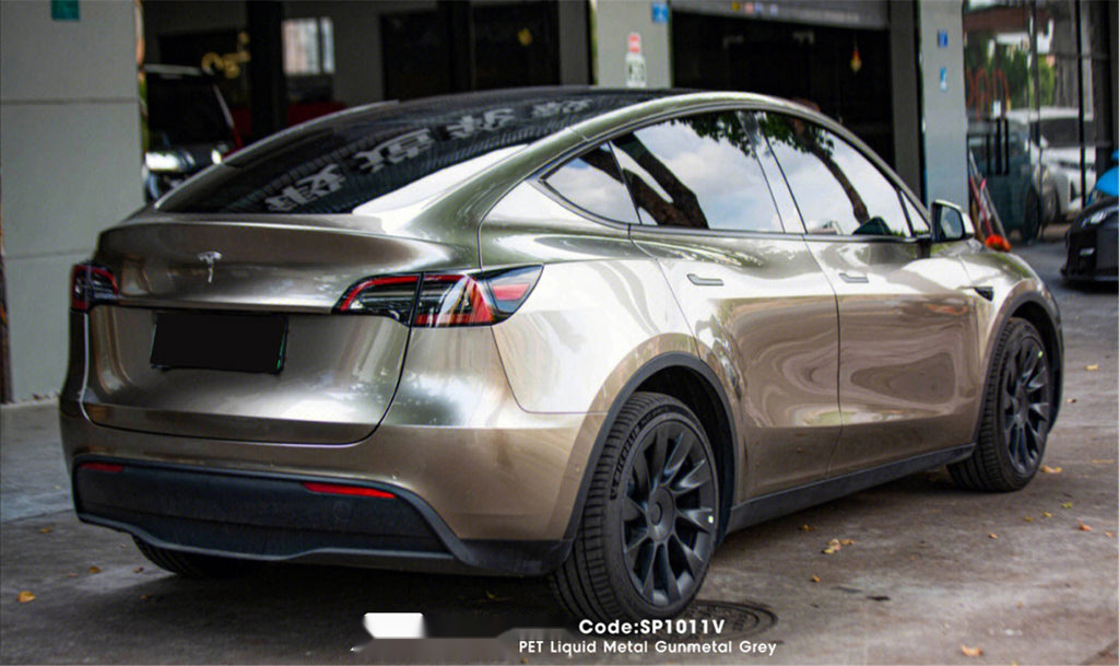 PET Liquid Metal Gunmetal Grey Vinyl image 4