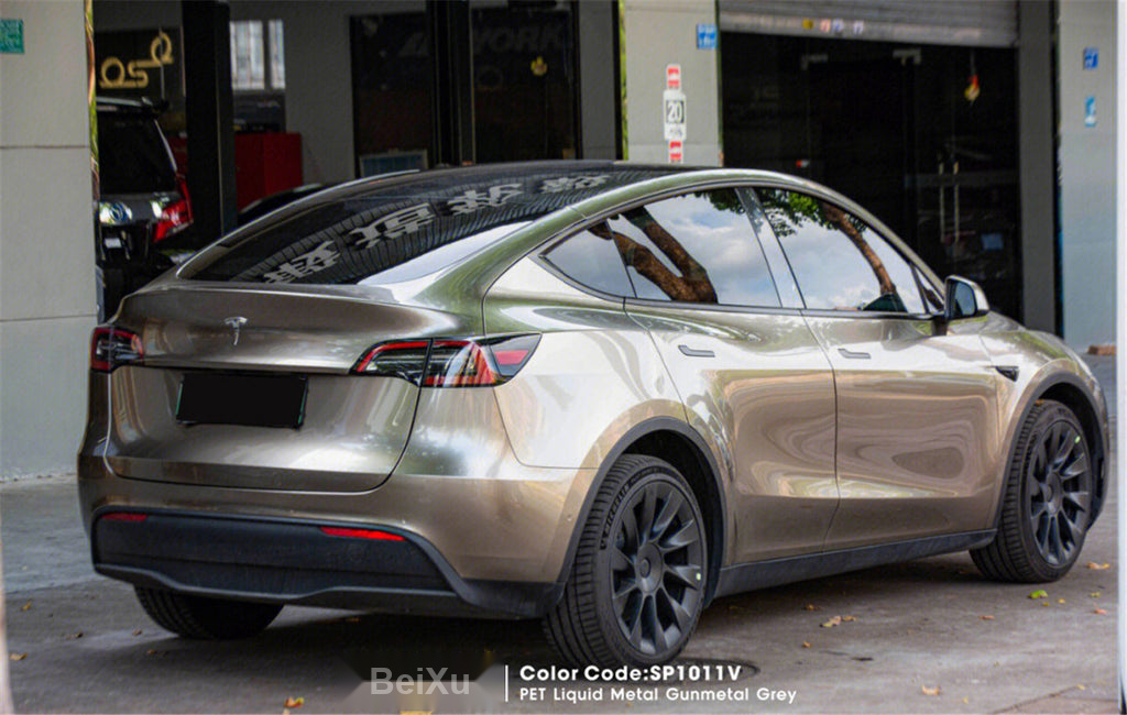 PET Liquid Metal Gunmetal Grey Vinyl image 6