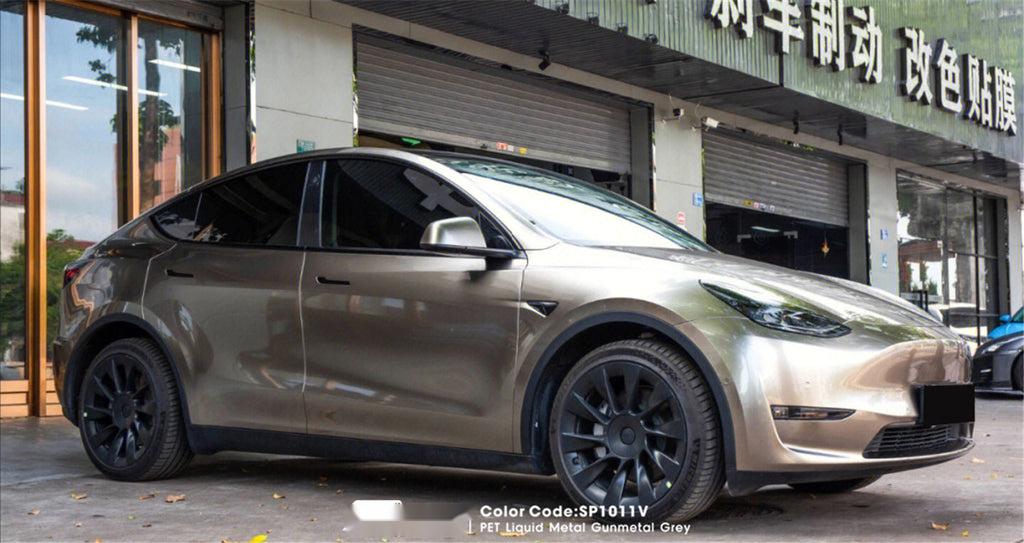 PET Liquid Metal Gunmetal Grey Vinyl image 8