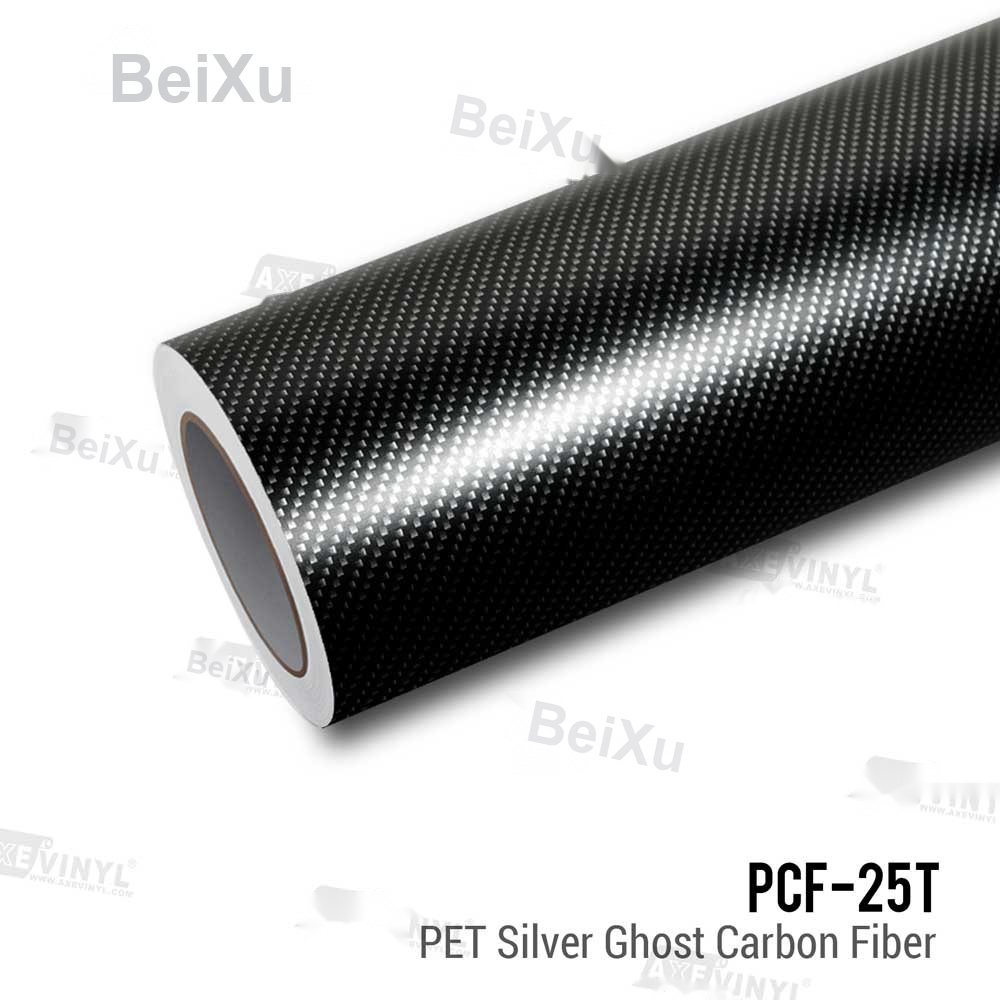 PET Silver Ghost Carbon Fiber Vinyl