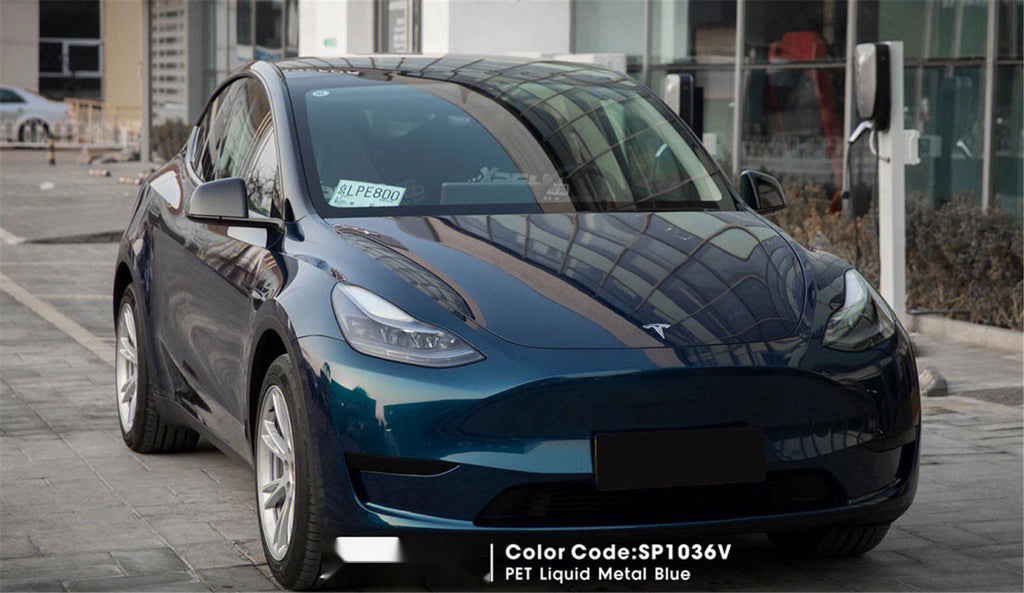 PET Liquid Metal Blue Vinyl image 10