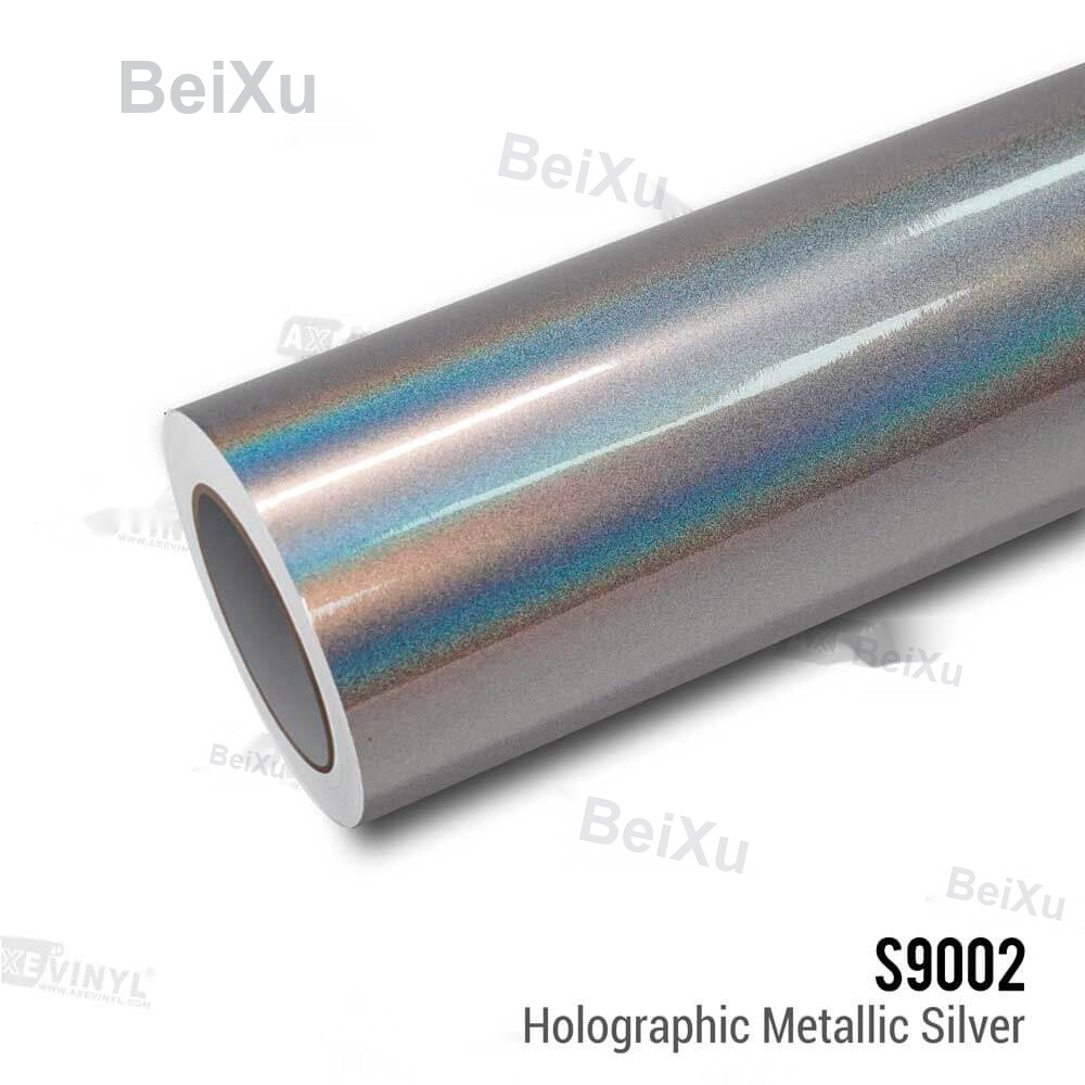 Gloss Holographic Silver Vinyl