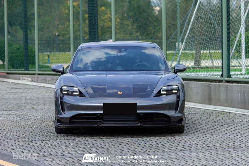PET Liquid Metal Graphite Grey Vinyl image 5