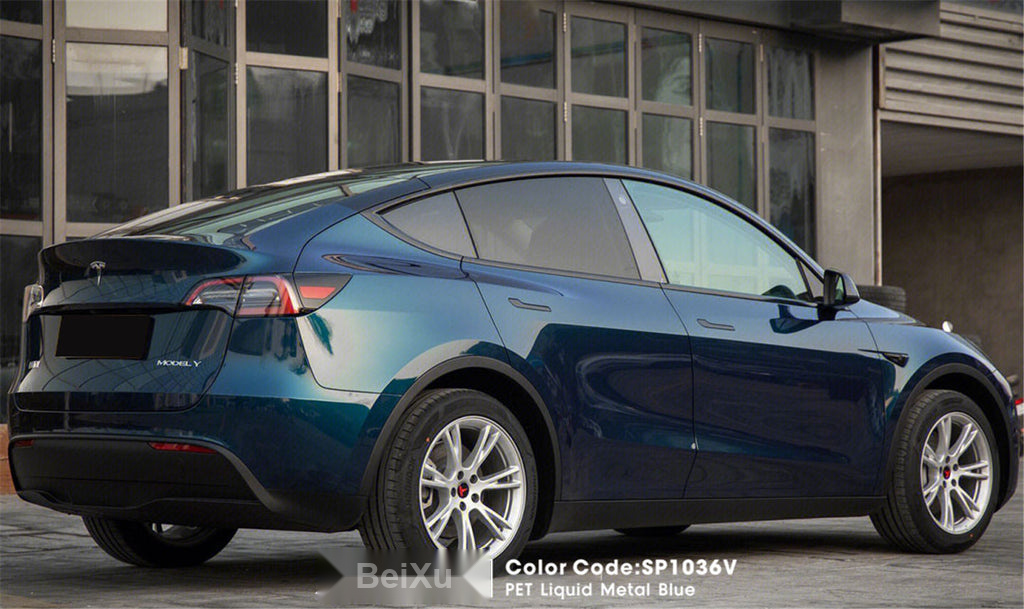 PET Liquid Metal Blue Vinyl image 5