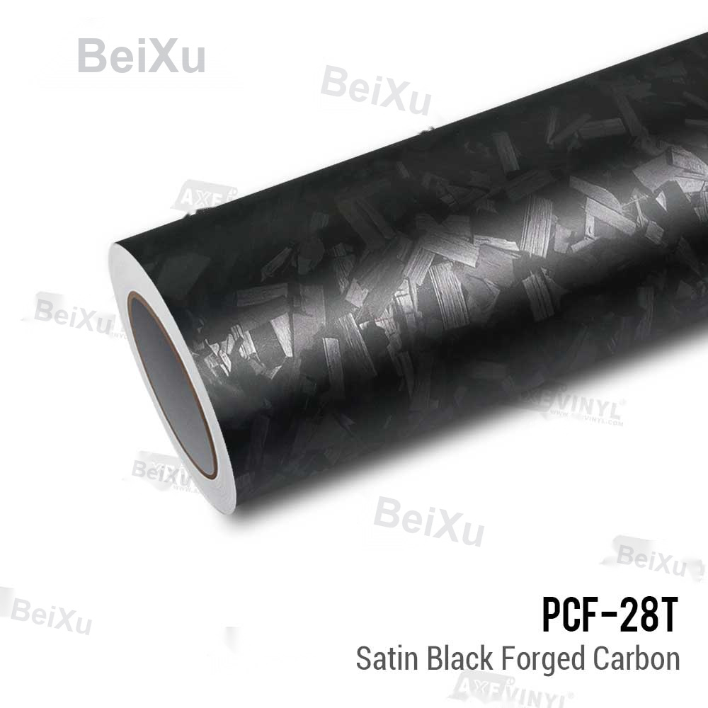 PET Satin Black Forged Carbon Vinyl