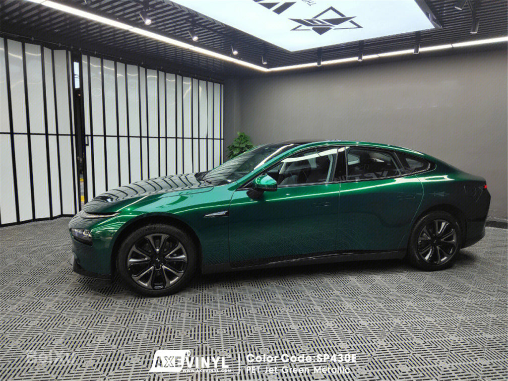 PET Jet Green Metallic Vinyl alternate view