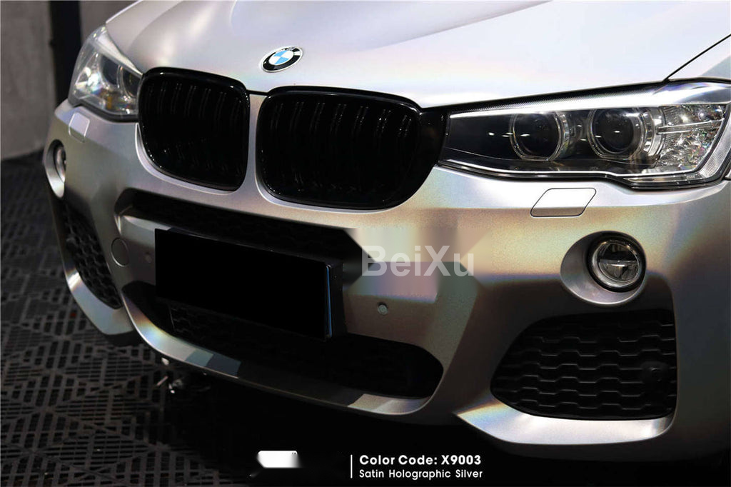 Satin Holographic Silver Vinyl image 7