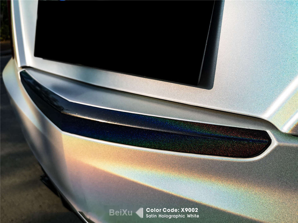 Satin Holographic White Vinyl image 3