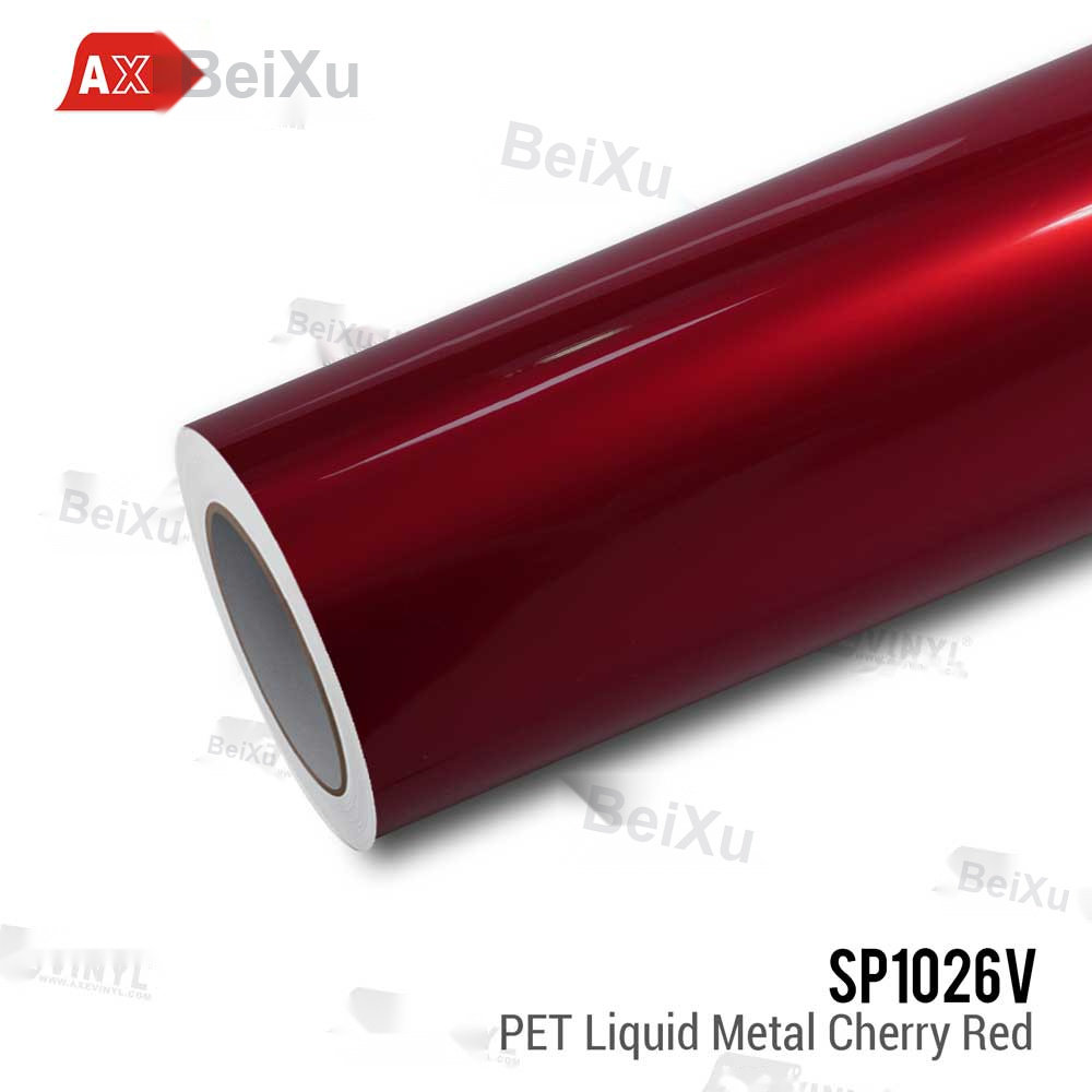 PET Liquid Metal Cherry Red Vinyl