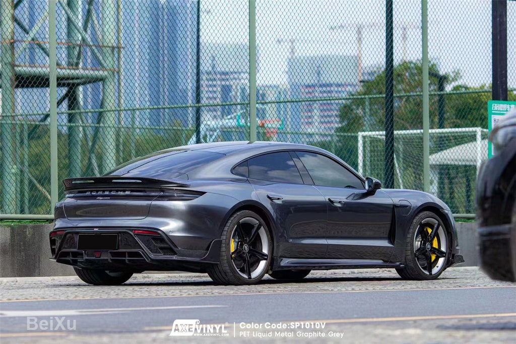 PET Liquid Metal Graphite Grey Vinyl image 3