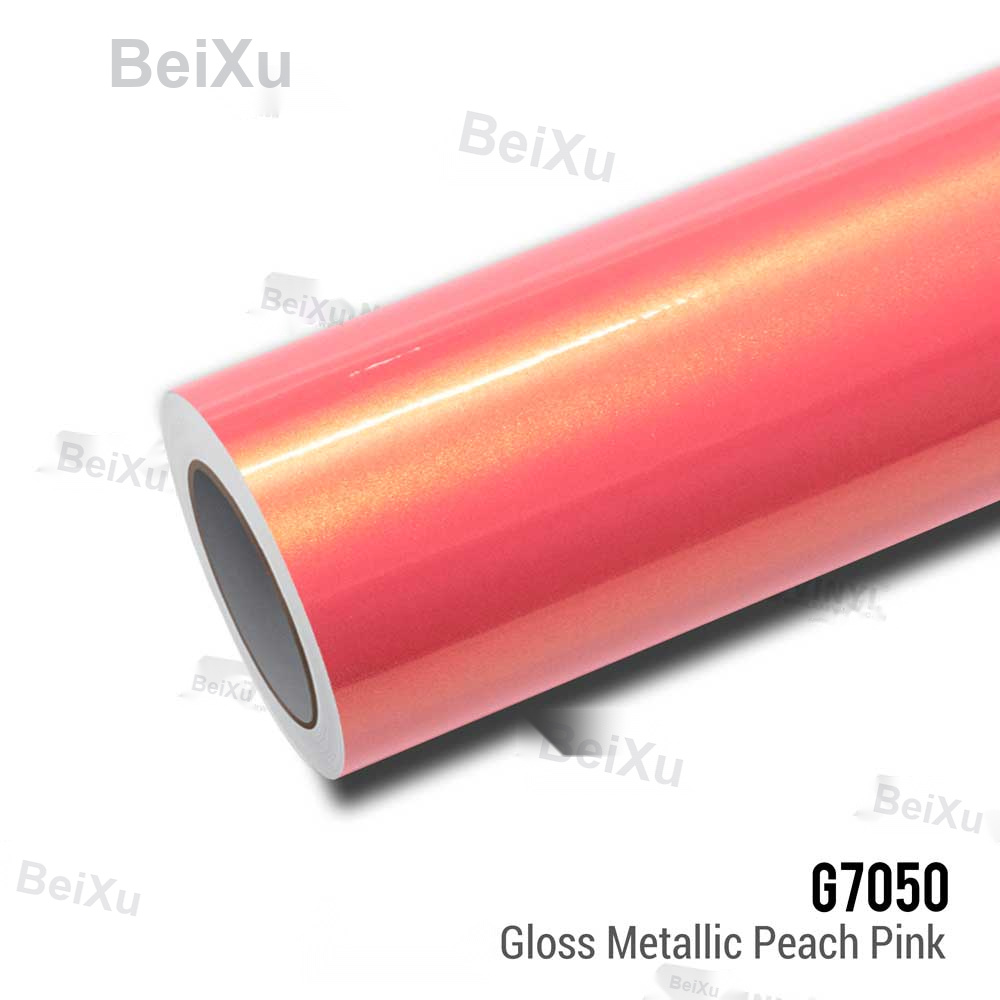 Gloss Metallic Peach Pink Vinyl