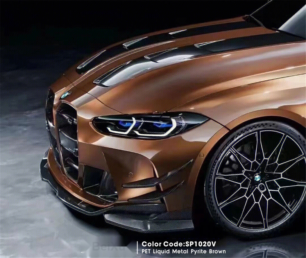 PET Liquid Metal Pyrite Brown Vinyl image 3