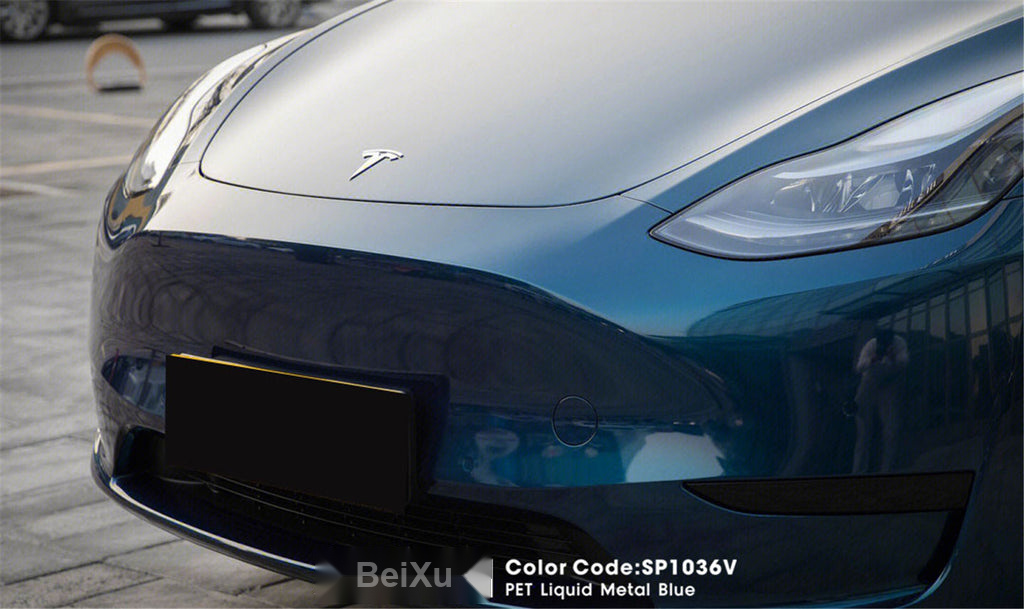 PET Liquid Metal Blue Vinyl image 8