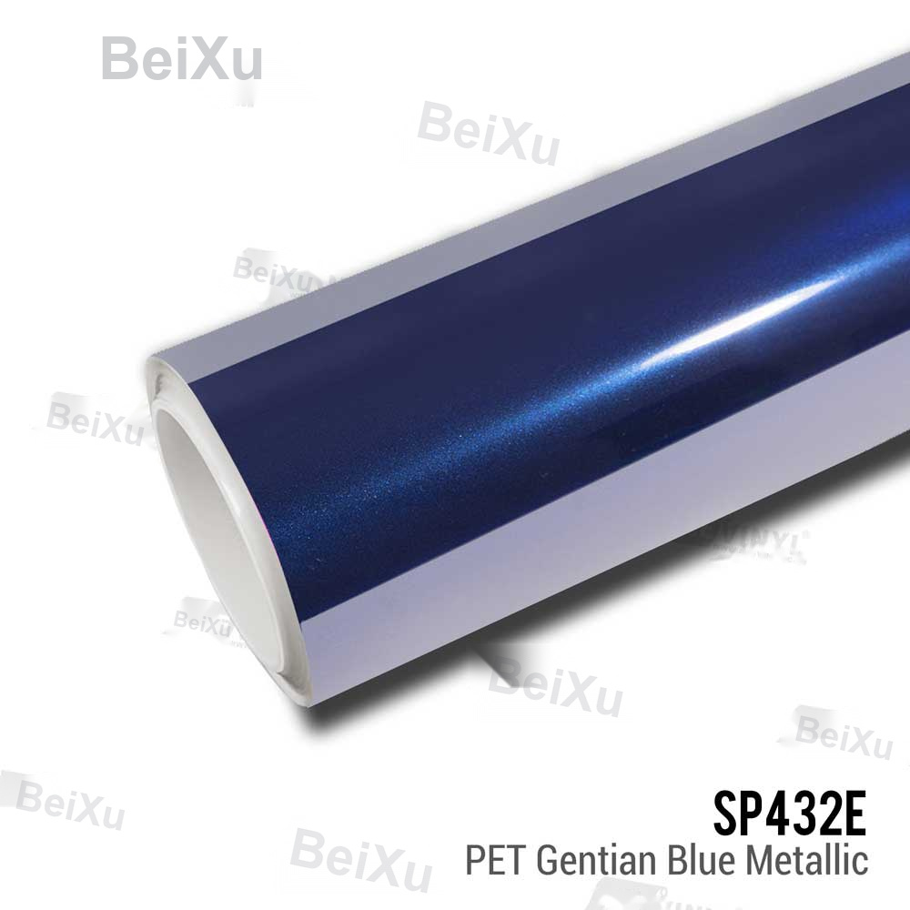 PET Gentian Blue Metallic Vinyl