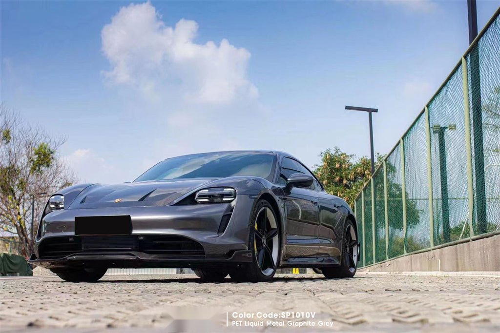 PET Liquid Metal Graphite Grey Vinyl image 4