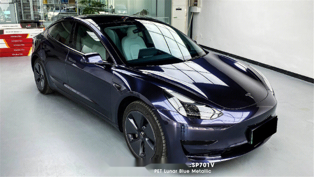 PET Lunar Blue Metallic Vinyl image 4