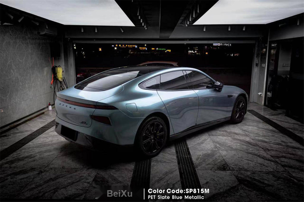 PET Slate Blue Metallic Vinyl image 3